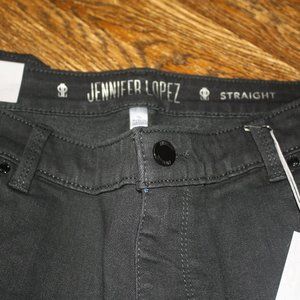 Jennifer Lopez Black Jeans Straight